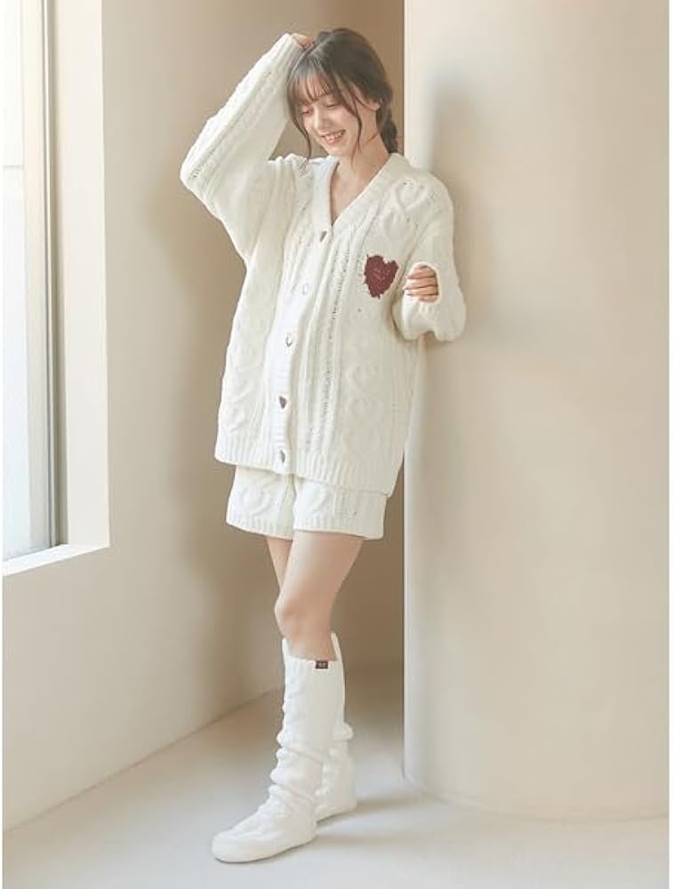 Amazon | 【Valentine】ハートアランカーディガン PWNT251074CRMF Amazon | 【Valentine】ハートアランカーディガン PWNT251074CRMF